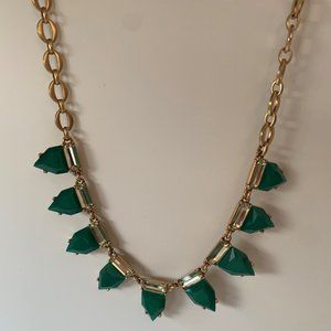 Stella & Dot green & gold necklace